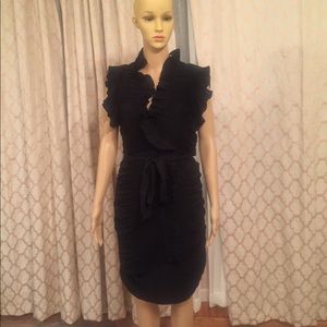 Black dress with ruffles